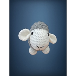 Peluche oveja gris hecha a mano a ganchillo (amigurumi). - Imagen 2