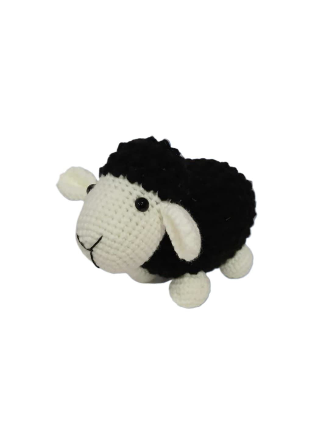 Peluche oveja negra hecha a mano a ganchillo (amigurumi). - Imagen 1