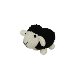 Peluche oveja negra hecha a mano a ganchillo (amigurumi). - Imagen 1