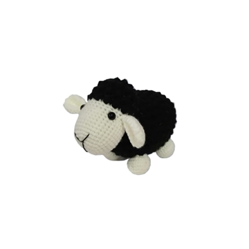 Peluche oveja negra hecha a mano a ganchillo (amigurumi). - Imagen 1