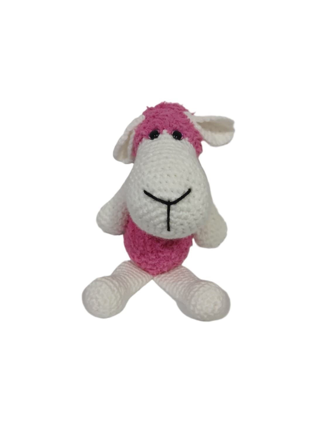 Peluche oveja rosa hecha a mano a ganchillo (amigurumi). - Imagen 1