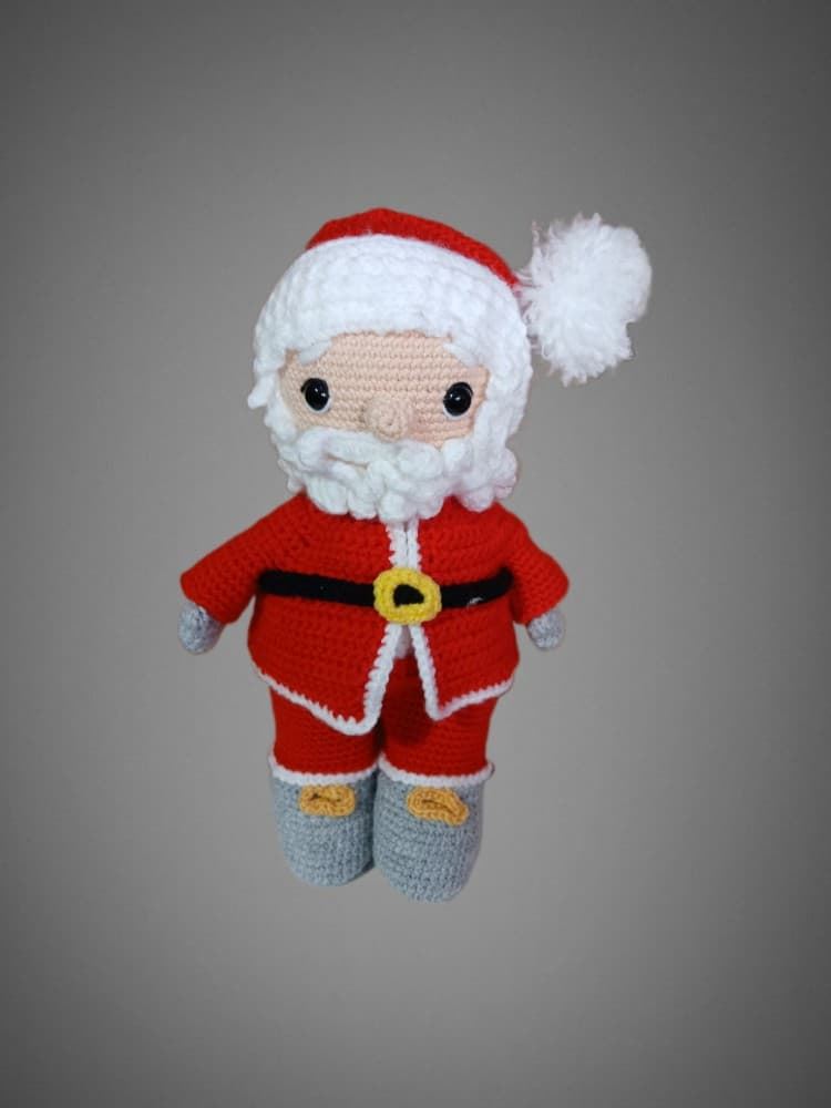 Peluche papá noel navideño-navidad hecho a mano a ganchillo (amigurumi). - Imagen 1