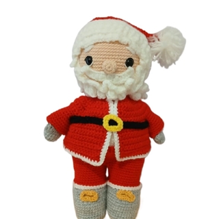 Peluche papá noel navideño-navidad hecho a mano a ganchillo (amigurumi). - Imagen 1