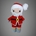 Peluche papá noel navideño-navidad hecho a mano a ganchillo (amigurumi). - Imagen 1