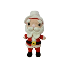 Peluche papá noel navideño-navidad hecho a mano a ganchillo (amigurumi). - Imagen 1
