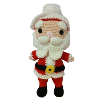 Peluche papá noel navideño-navidad hecho a mano a ganchillo (amigurumi). - Imagen 1
