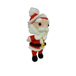 Peluche papá noel navideño-navidad hecho a mano a ganchillo (amigurumi). - Imagen 2