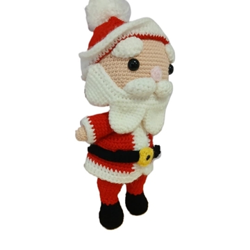 Peluche papá noel navideño-navidad hecho a mano a ganchillo (amigurumi). - Imagen 2