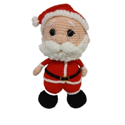 Peluche papá noel navideño-navidad hecho a mano a ganchillo (amigurumi). - Imagen 1