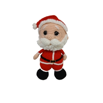 Peluche papá noel navideño-navidad hecho a mano a ganchillo (amigurumi). - Imagen 1