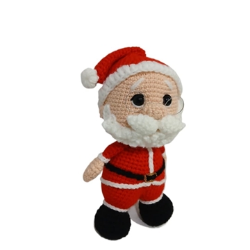 Peluche papá noel navideño-navidad hecho a mano a ganchillo (amigurumi). - Imagen 2