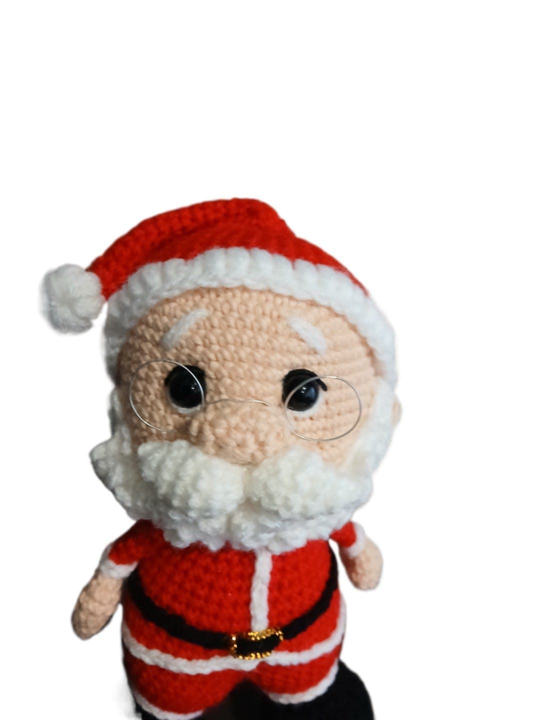 Peluche papá noel navideño-navidad hecho a mano a ganchillo (amigurumi). - Imagen 3