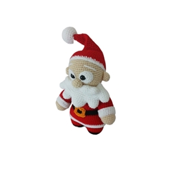 Peluche Papá Noel navideño-navidad hecho a mano a ganchillo (amigurumi). - Imagen 2