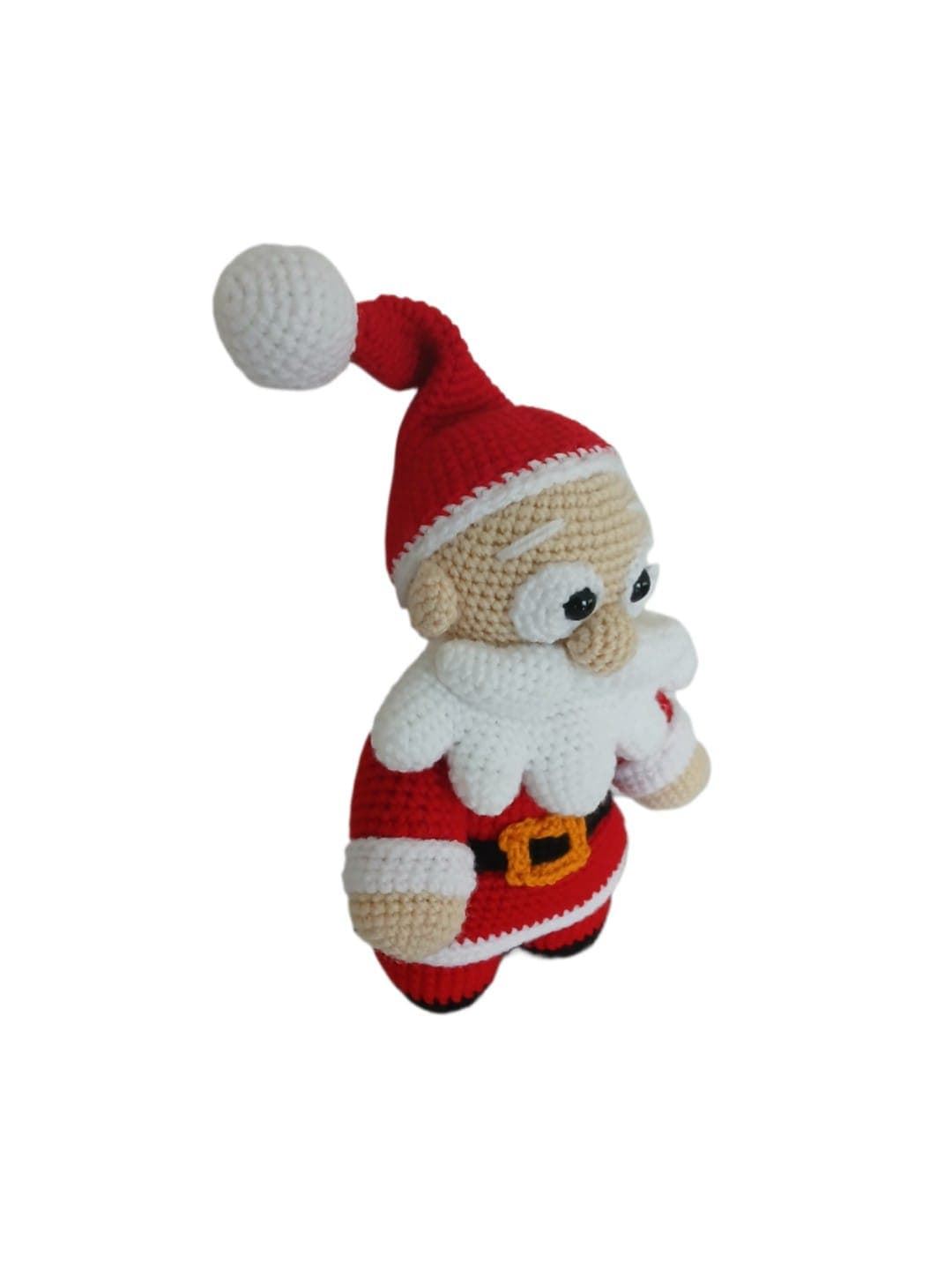 Peluche Papá Noel navideño-navidad hecho a mano a ganchillo (amigurumi). - Imagen 3