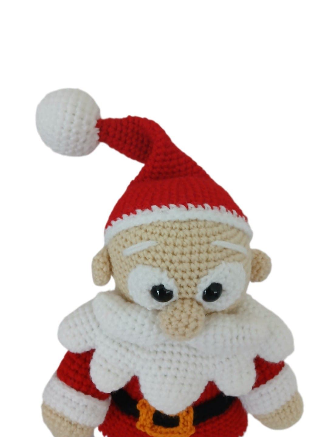 Peluche Papá Noel navideño-navidad hecho a mano a ganchillo (amigurumi). - Imagen 4