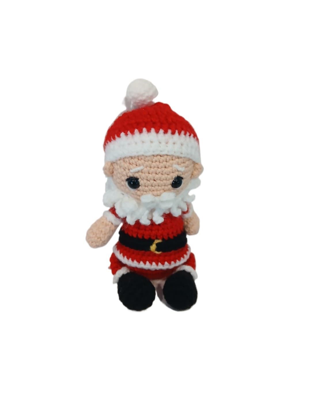 Peluche papá noel navideño-navidad hecho a mano a ganchillo (amigurumi). - Imagen 1