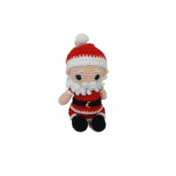 Peluche papá noel navideño-navidad hecho a mano a ganchillo (amigurumi). - Imagen 1