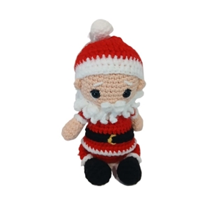 Peluche papá noel navideño-navidad hecho a mano a ganchillo (amigurumi). - Imagen 1