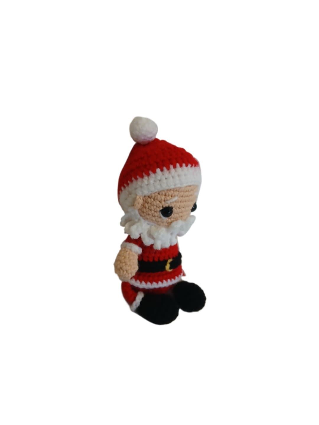 Peluche papá noel navideño-navidad hecho a mano a ganchillo (amigurumi). - Imagen 2