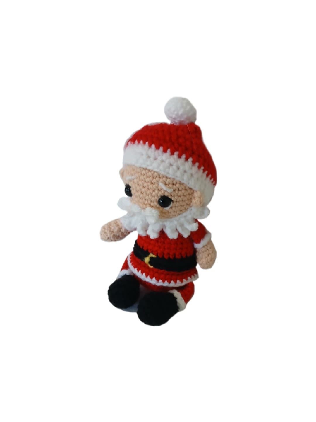 Peluche papá noel navideño-navidad hecho a mano a ganchillo (amigurumi). - Imagen 3
