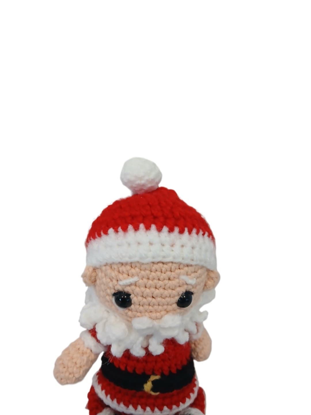 Peluche papá noel navideño-navidad hecho a mano a ganchillo (amigurumi). - Imagen 4
