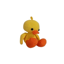 Peluche pato amarillo hecho a mano a ganchillo (amigurumi). - Imagen 2
