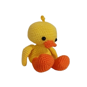 Peluche pato amarillo hecho a mano a ganchillo (amigurumi). - Imagen 2