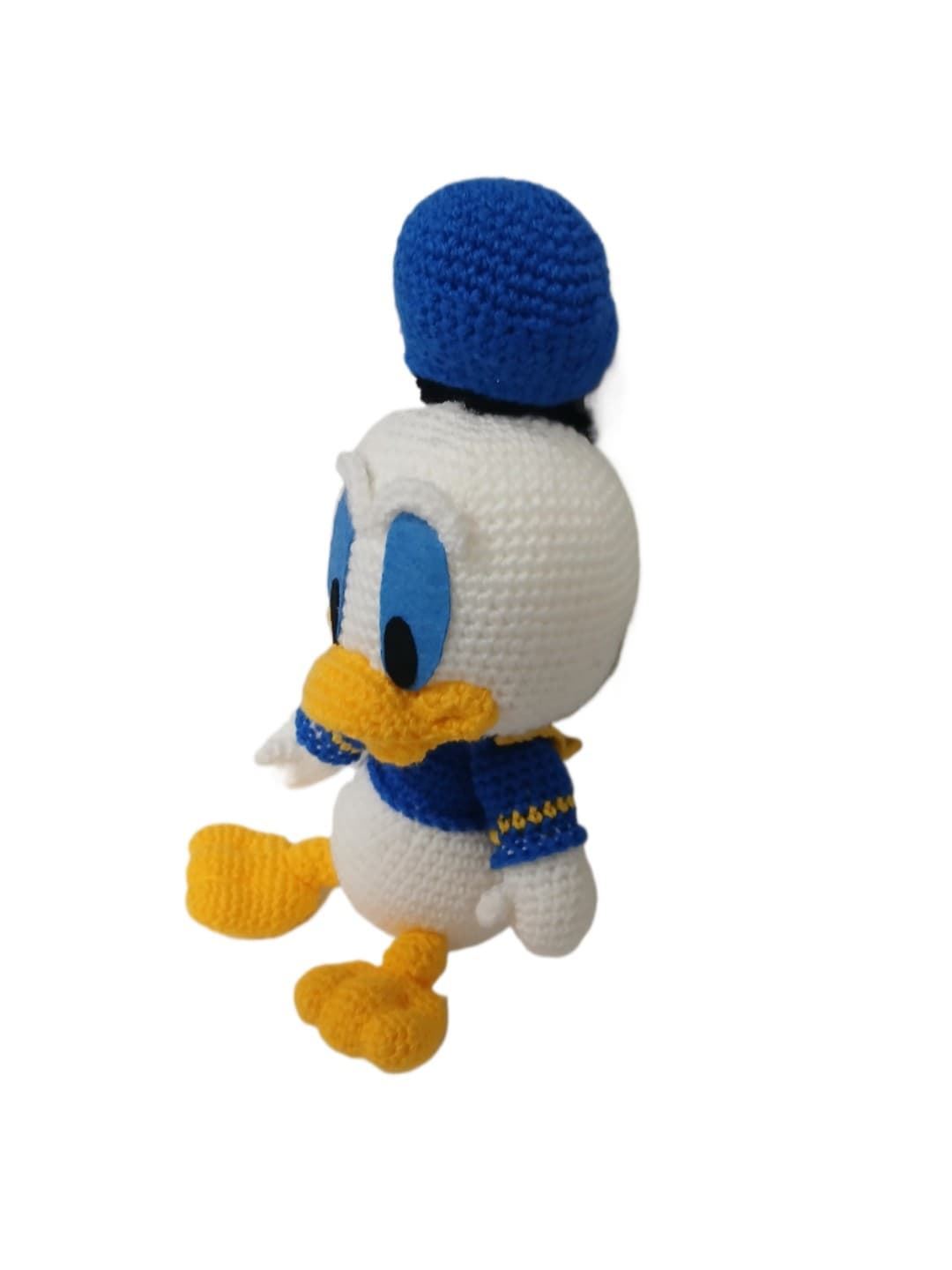 Peluche pato donald hecho a mano a ganchillo (amigurumi).Ficha técnica: - Imagen 2