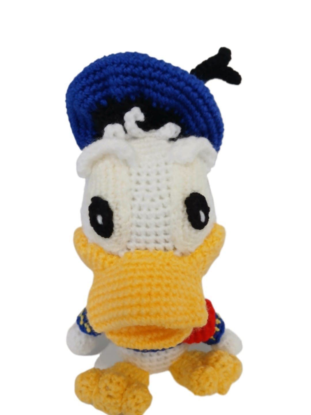 Peluche pato donald looney tunes hecho a mano a ganchillo (amigurumi). - Imagen 4
