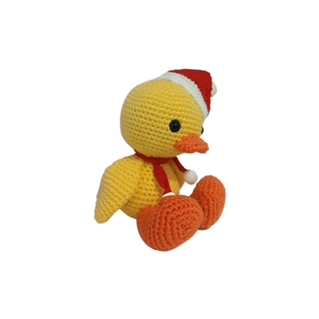 Peluche pato navideño-navidad hecho a mano a ganchillo (amigurumi). - Imagen 2