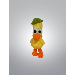Peluche pato pocoyo hecho a mano a ganchillo (amigurumi). - Imagen 1