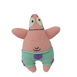Peluche patricio bob esponja hecho a mano a ganchillo (amigurumi). - Imagen 1