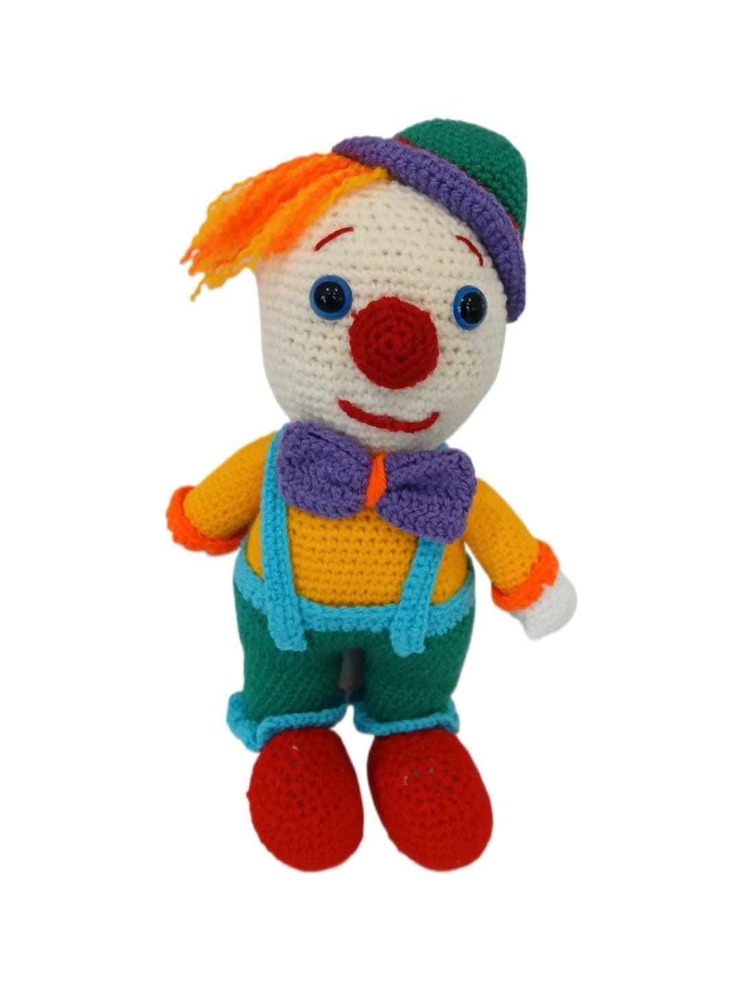 Peluche payaso hecho a mano a ganchillo (amigurumi). - Imagen 1