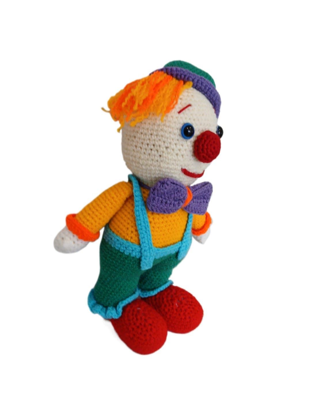 Peluche payaso hecho a mano a ganchillo (amigurumi). - Imagen 3