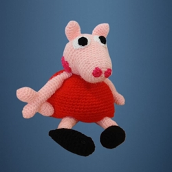 Peluche Peppa Pig amigurumi - Imagen 2