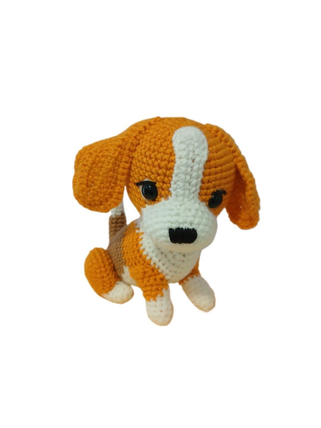 Peluche perro Beagle hecho a mano a ganchillo (amigurumi). - Imagen 1