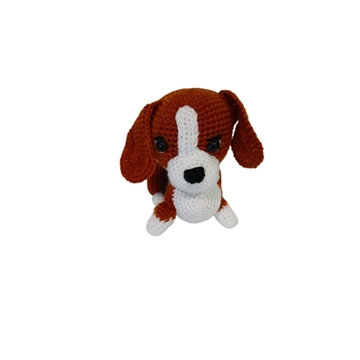 Peluche perro Beagle hecho a mano a ganchillo (amigurumi). - Imagen 1