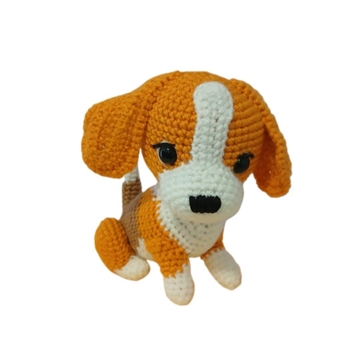 Peluche perro Beagle hecho a mano a ganchillo (amigurumi). - Imagen 1