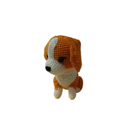 Peluche perro Beagle hecho a mano a ganchillo (amigurumi). - Imagen 2