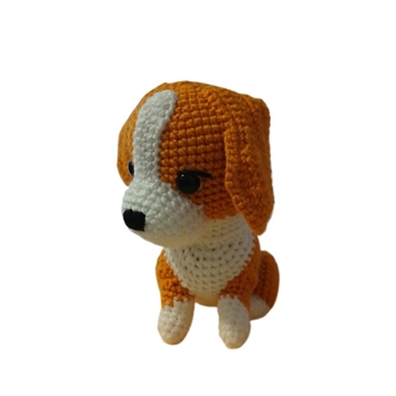 Peluche perro Beagle hecho a mano a ganchillo (amigurumi). - Imagen 2