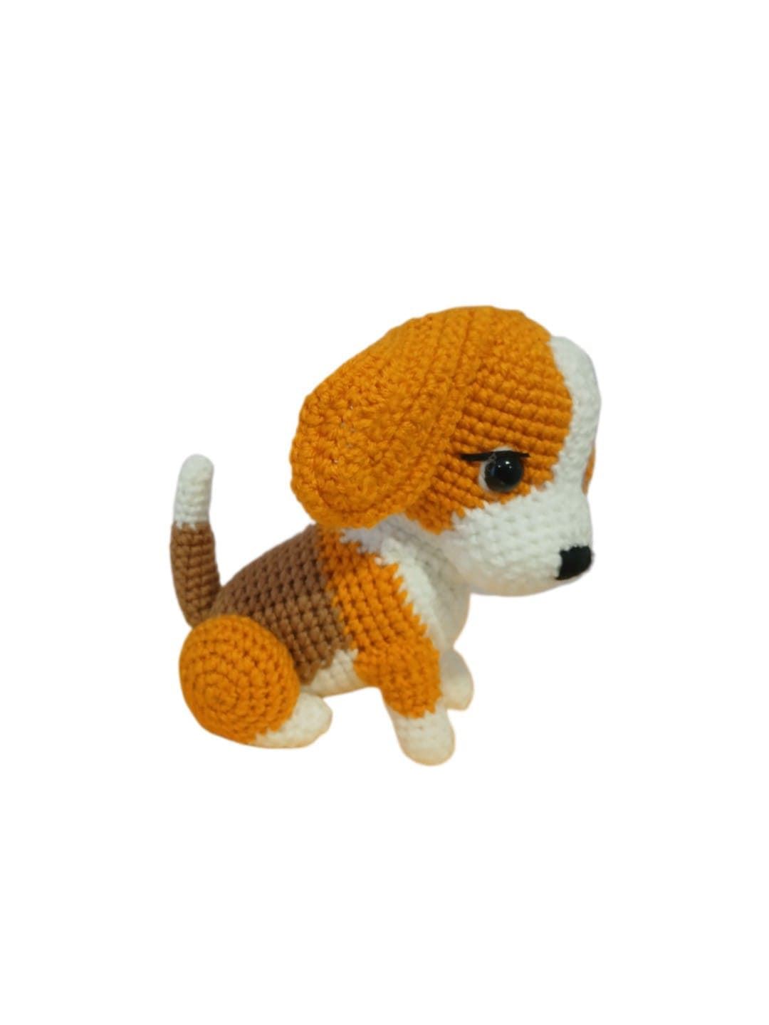 Peluche perro Beagle hecho a mano a ganchillo (amigurumi). - Imagen 3