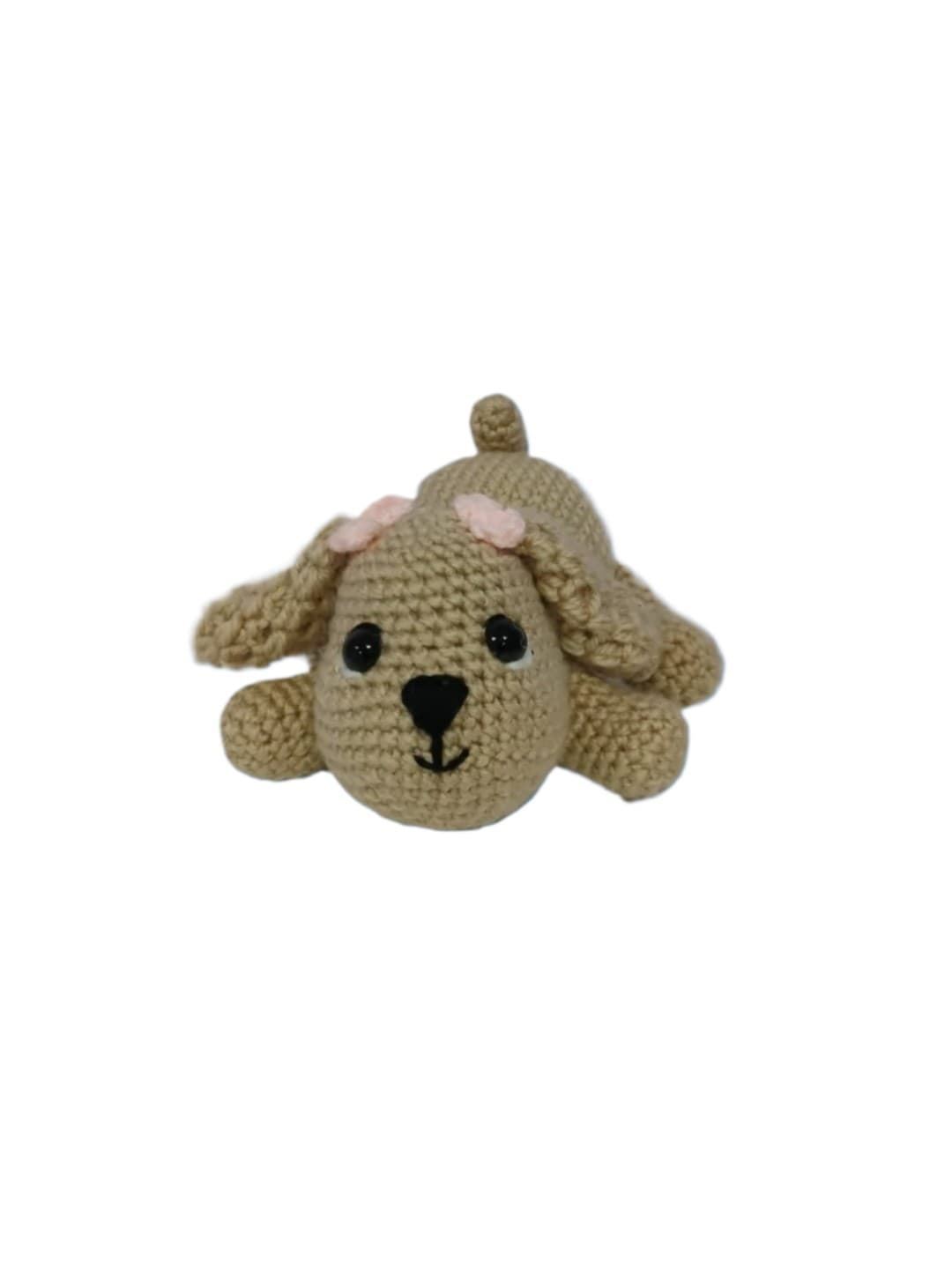Peluche perro cocker con lazos hecho a mano a ganchillo (amigurumi). - Imagen 2