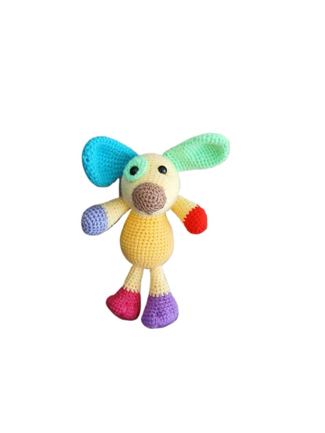 Peluche perro colores hecho a mano a ganchillo (amigurumi). - Imagen 1