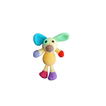 Peluche perro colores hecho a mano a ganchillo (amigurumi). - Imagen 1