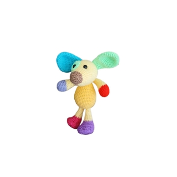 Peluche perro colores hecho a mano a ganchillo (amigurumi). - Imagen 2