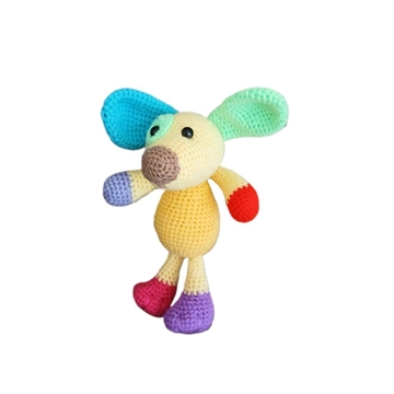 Peluche perro colores hecho a mano a ganchillo (amigurumi). - Imagen 2