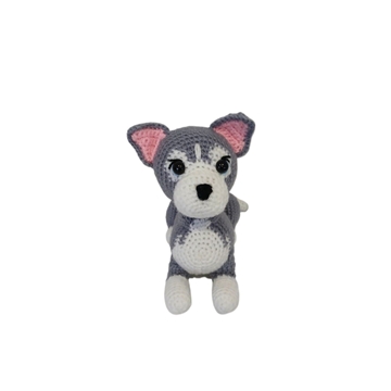 Peluche perro husky hecho a mano a ganchillo (amigurumi). - Imagen 1