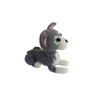 Peluche perro husky hecho a mano a ganchillo (amigurumi). - Imagen 2