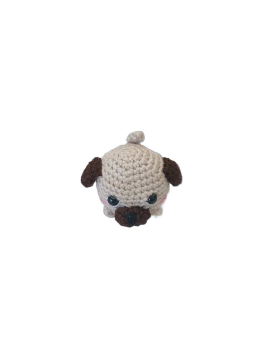 Peluche perro mini hecho a mano a ganchillo (amigurumi). - Imagen 1