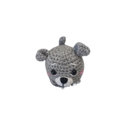 Peluche perro mini hecho a mano a ganchillo (amigurumi). - Imagen 1